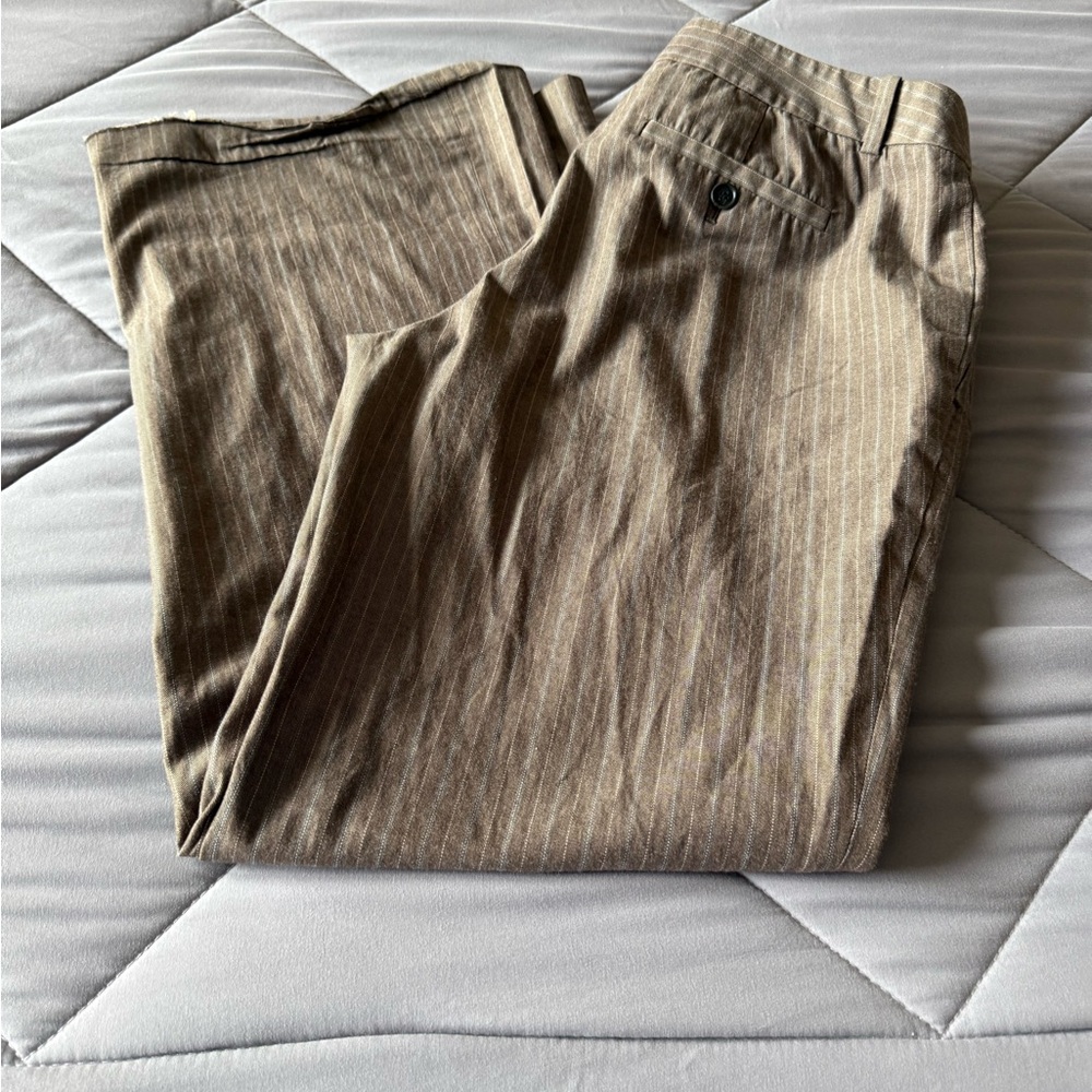 LOFT Tan Chinos Relaxed Straight-Leg Pants